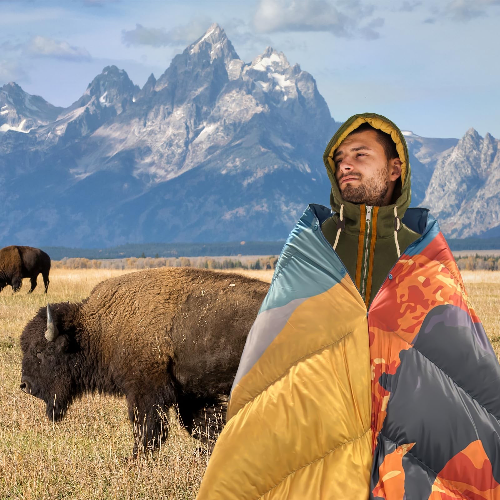Outdoor Down Blanket | Extra Warm & Puffy Camping Blanket | Water-Resistant, ... gallery