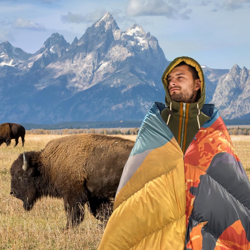 Outdoor Down Blanket | Extra Warm & Puffy Camping Blanket | Water-Resistant, ... gallery