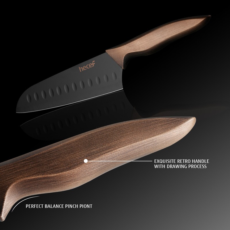 10Pcs Kitchen Knife Set Vantage Stainless Steel Chef knives with Blade Sheaths gallery