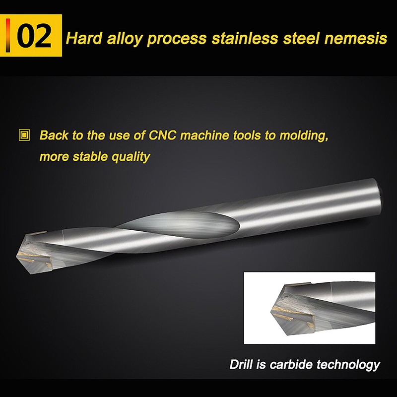3mm-16mm Solid Carbide Tip TCT Drill Bits Twist Drill Bit for Stainless Steel gallery