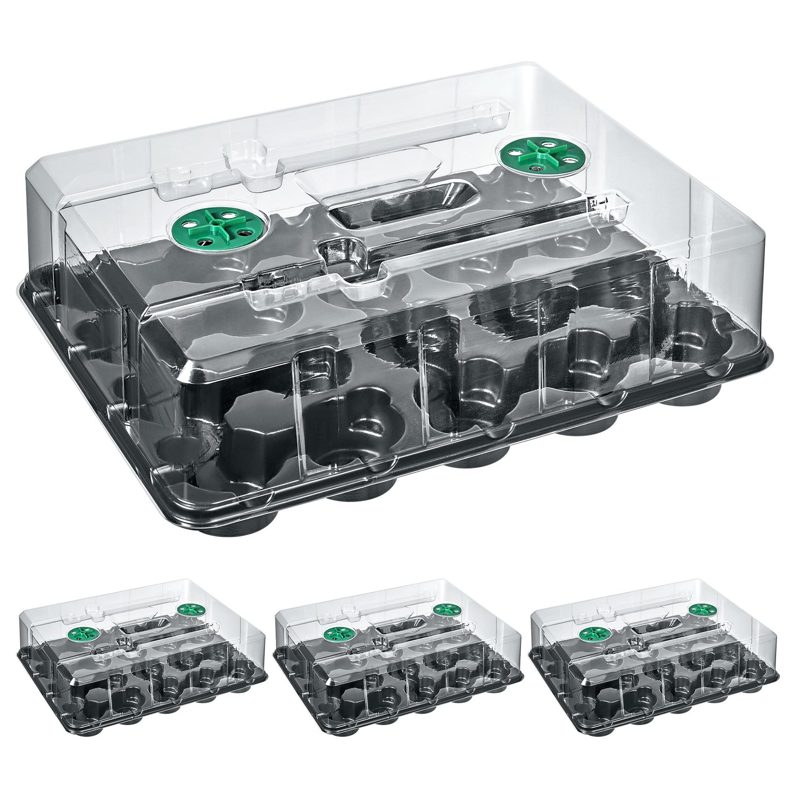 Seed Starting Trays with Humidity Domes 4 Pack, 20Cell Germination Trays gallery