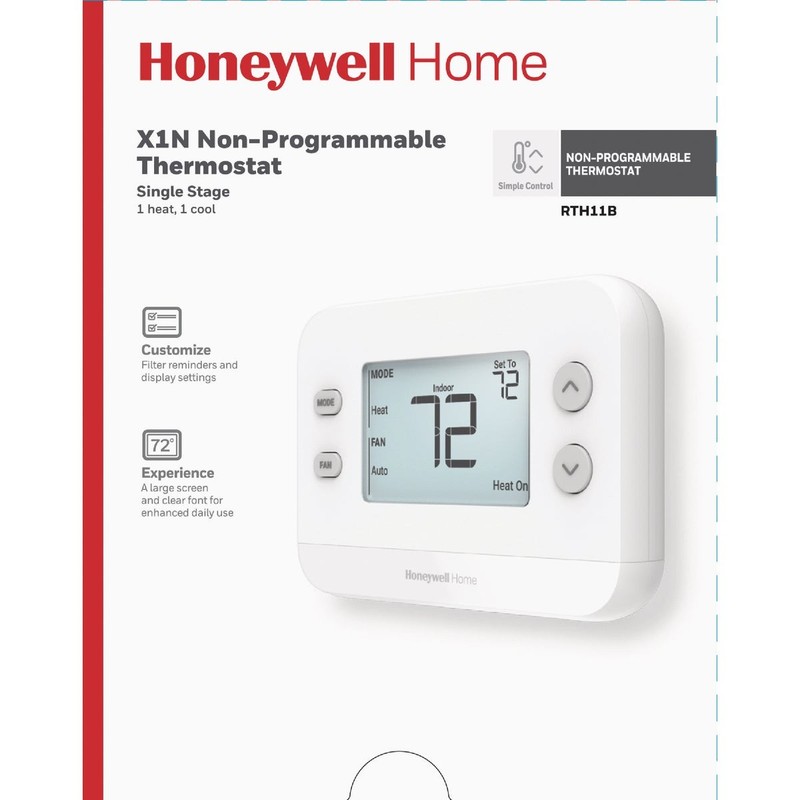 Home X1N Non-Programmable White Digital Thermostat RTH11B/N Home RTH11B/N gallery