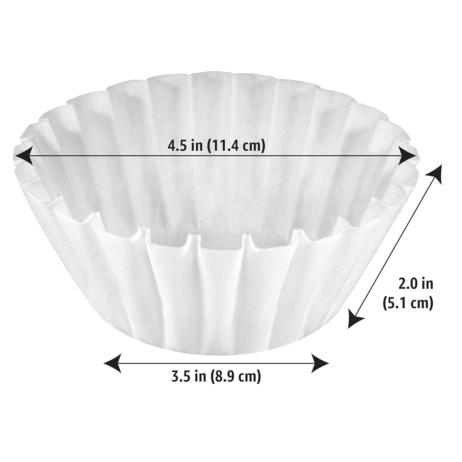 Amazon Basics Basket Coffee Filters for 1-4 Cup Coffee Makers, White, 200 Count gallery