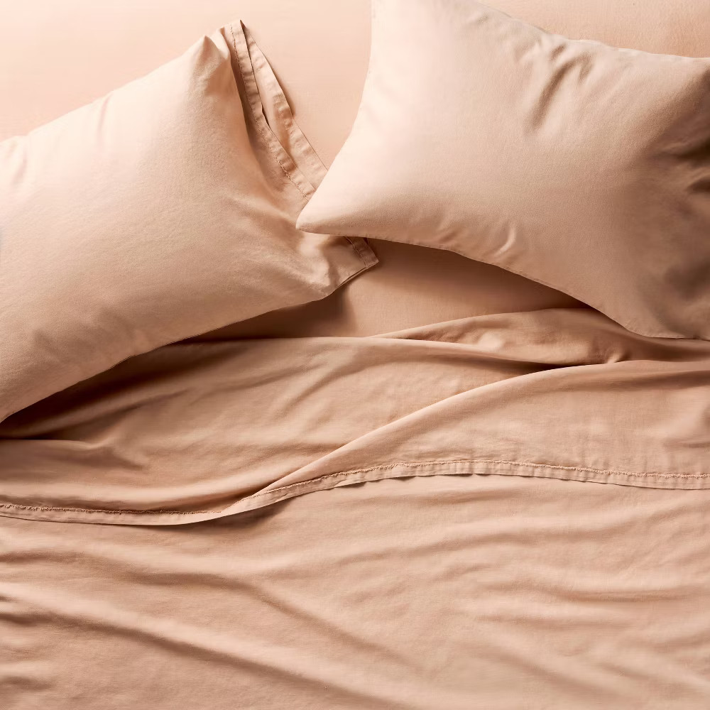 Full 100% Linen Sheet Set Light Adobe Clay - Casaluna gallery