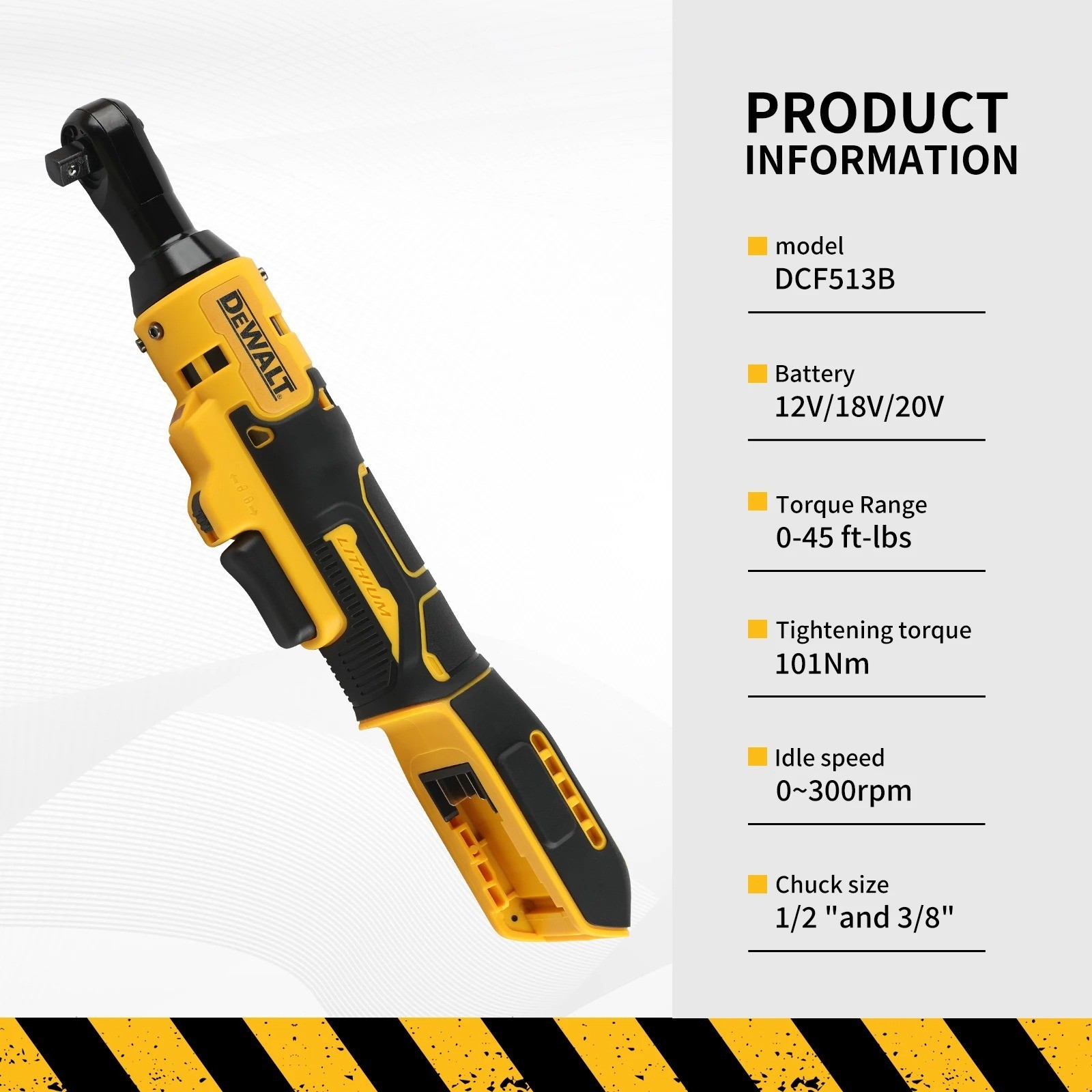 Dewalt DCF512/DCF513 Brushless Ratchet Right Angle Wrench LED Cordless Driver gallery