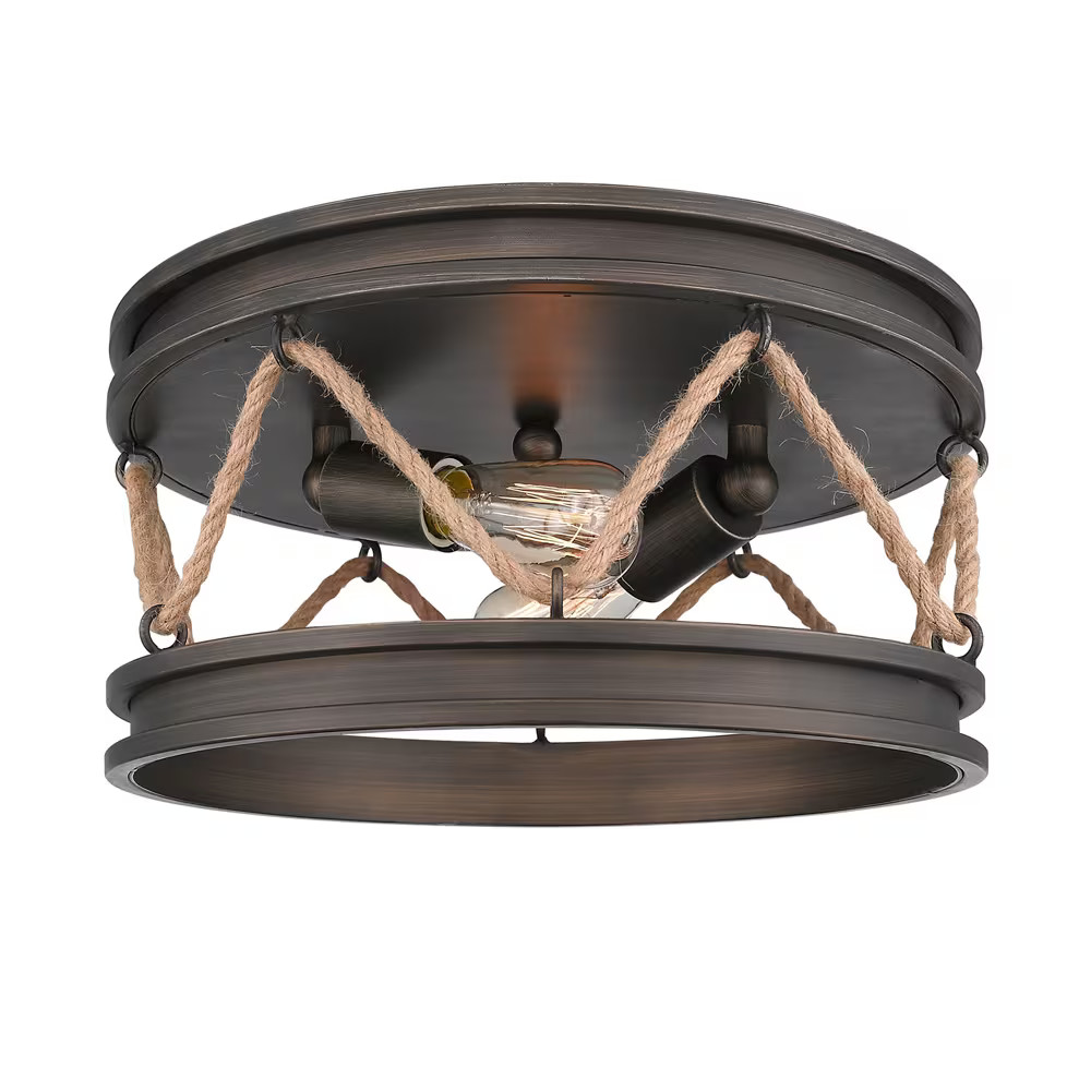 Golden Chatham 2-Light 14" Ceiling Light in Gunmetal Bronze gallery