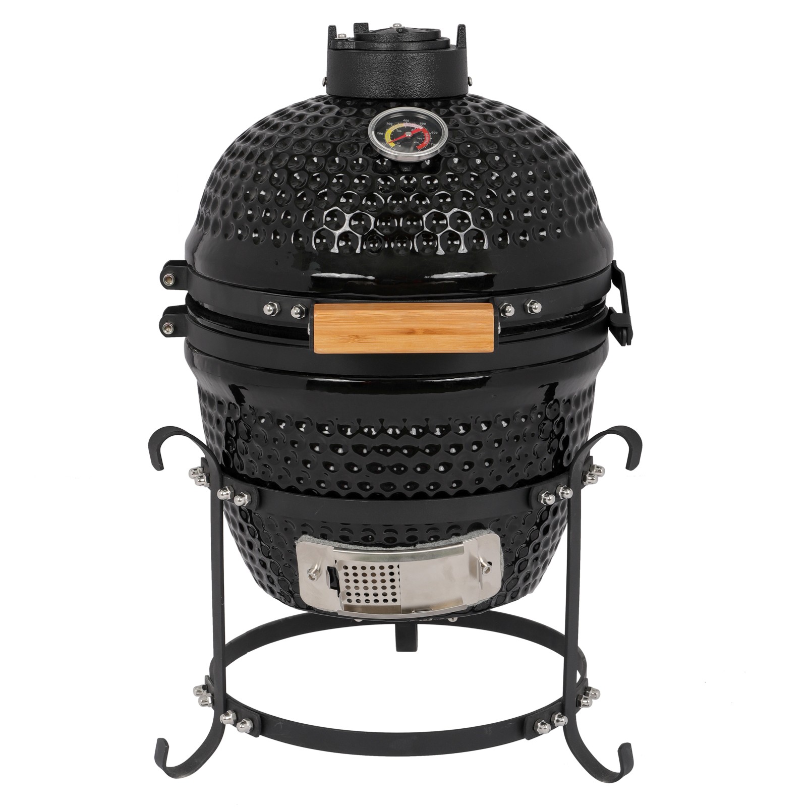 13in Round Ceramic Charcoal Grill Black gallery