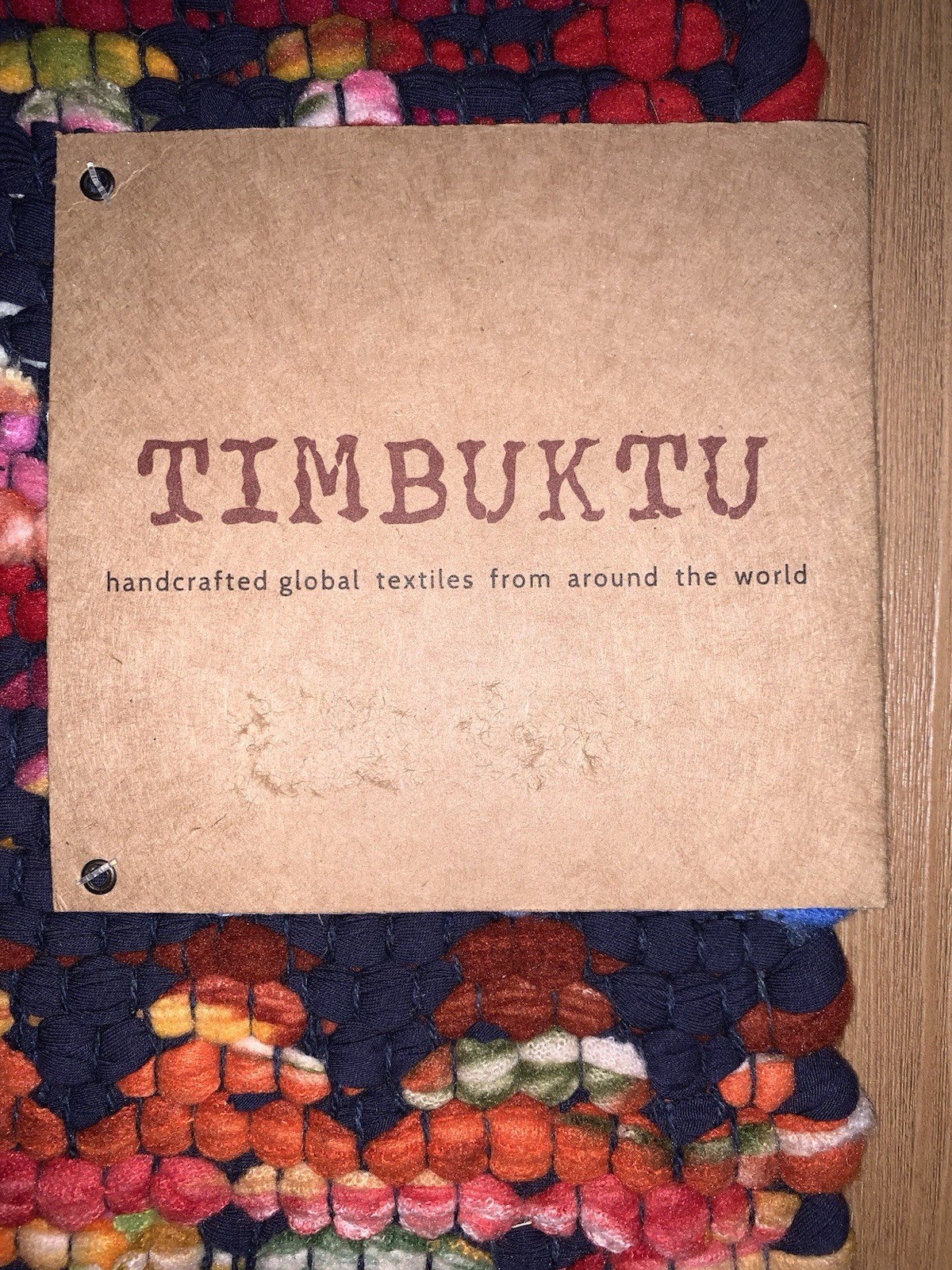 Timbuktu Accent Rug 65% Cotton Navy Multi 27” By 45” New With Tags gallery