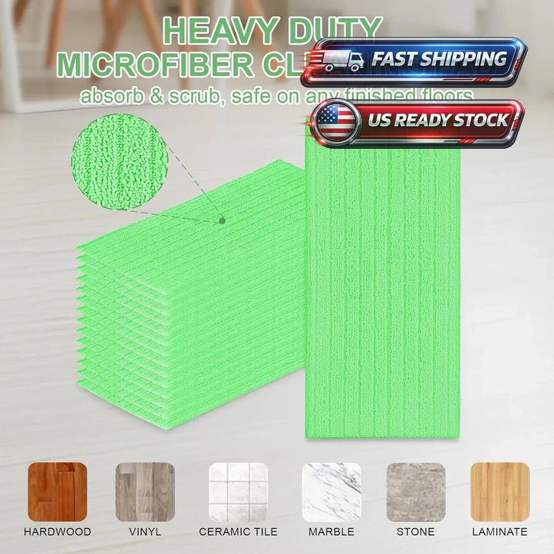 10 Pack Reusable Microfiber Mop Pads Replacement Compatible with Swiffer Sweeper gallery