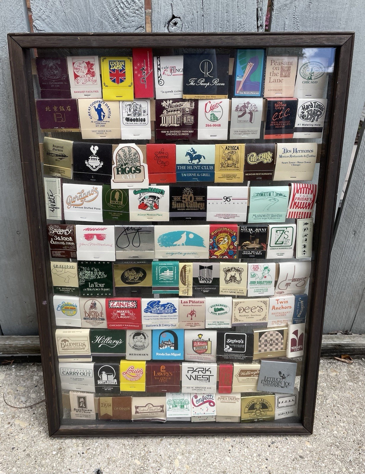 Matchbook Display Rack With 80 + Matchbooks 1980 /90’- Chicago Spots 23" x 15" gallery