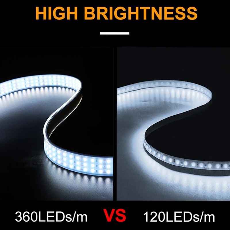 High Brightness SMD2835 Three Row 360Leds/m 12V 24V Waterproof Flexible Led Tape gallery