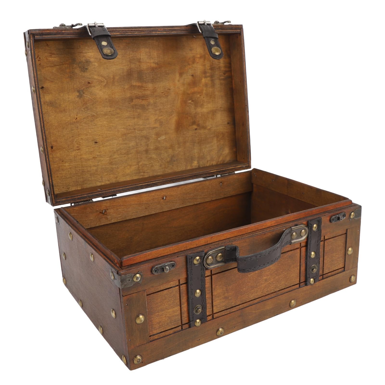 Vintage Distressed Wooden Chest Storage Trunk Handbag for Clothes Toys Photo ... gallery
