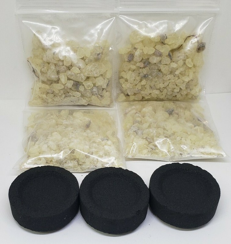INCIENSO DE COPAL / WHITE COPAL INCENSE 4 oz / 3Pcs CHARCOAL Y ORACION INCLUIDO! gallery