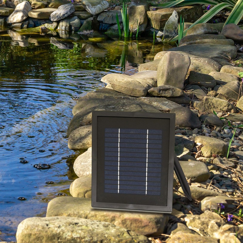 65 GPH Solar Pump and Panel Kit with Battery Pack - 47 in Lift by Sunnydaze