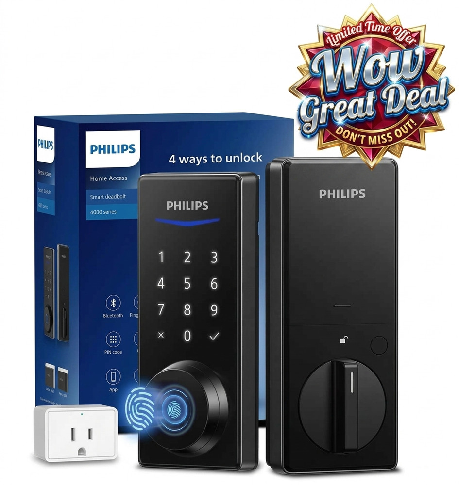 Philips Home Access 4000 Smart Door Lock Wi-Fi Bluetooth Entry & Gateway Bridge