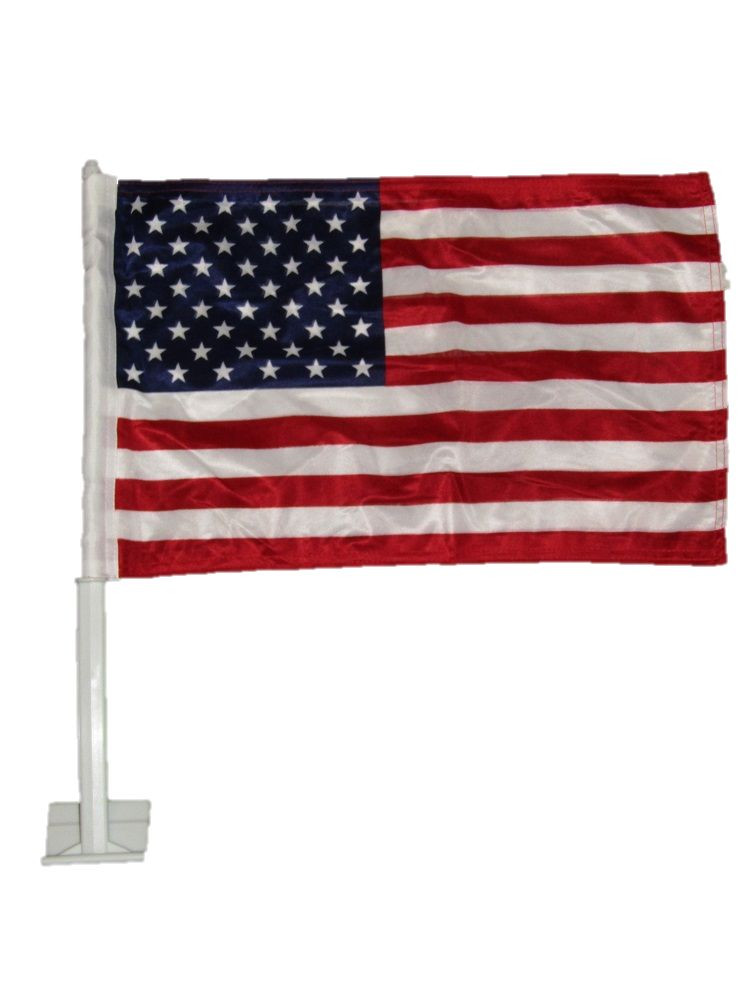 12x15 USA American Double Sided Car Window Vehicle 12"x15" Flag HEAVY DUTY 100D gallery