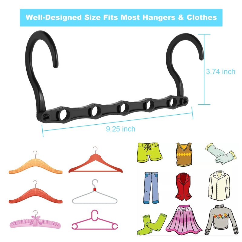 5/10 Pack Magic Hangers Space Saving Hangers Closet Space Saver Hanger Organizer gallery