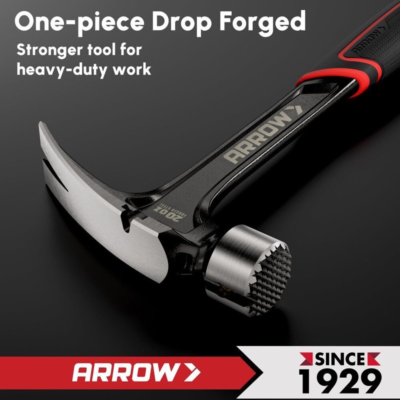 ARROW 20 oz Straight Rip Claw Hammers With Magnetic Nail Holder Side Nail Puller gallery