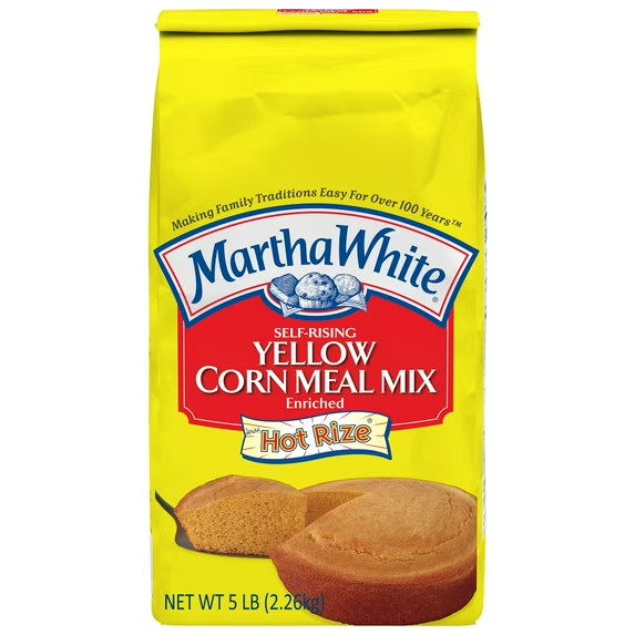 (2 pack) Martha White Self Rising Yellow Corn Meal Mix with Hot Rize, 5 Lb Bag gallery