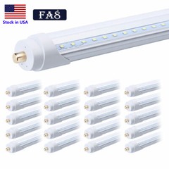 Single Pin 8FT 45W LED 5000K 6000K 8 Foot Fluorescent Bulb 65W 2 Rows Tube Light