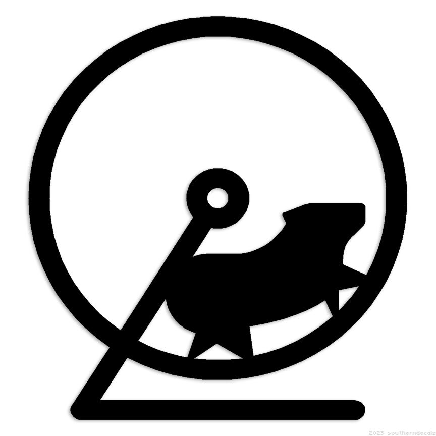 Hamster Wheel - Decal Sticker - Multiple Colors & Sizes - ebn7224 gallery