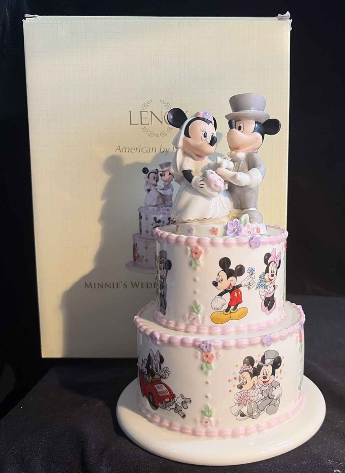 Mickey Minnie Lenox Cake Topper Wedding Day Wishes # 818507 Original Box Paper gallery