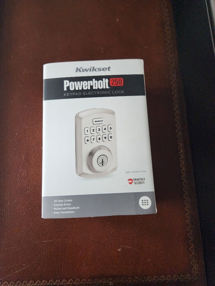 Kwikset Powerbolt 250 10Button Keypad Satin Nickel Electronic Deadbolt Door Lock gallery