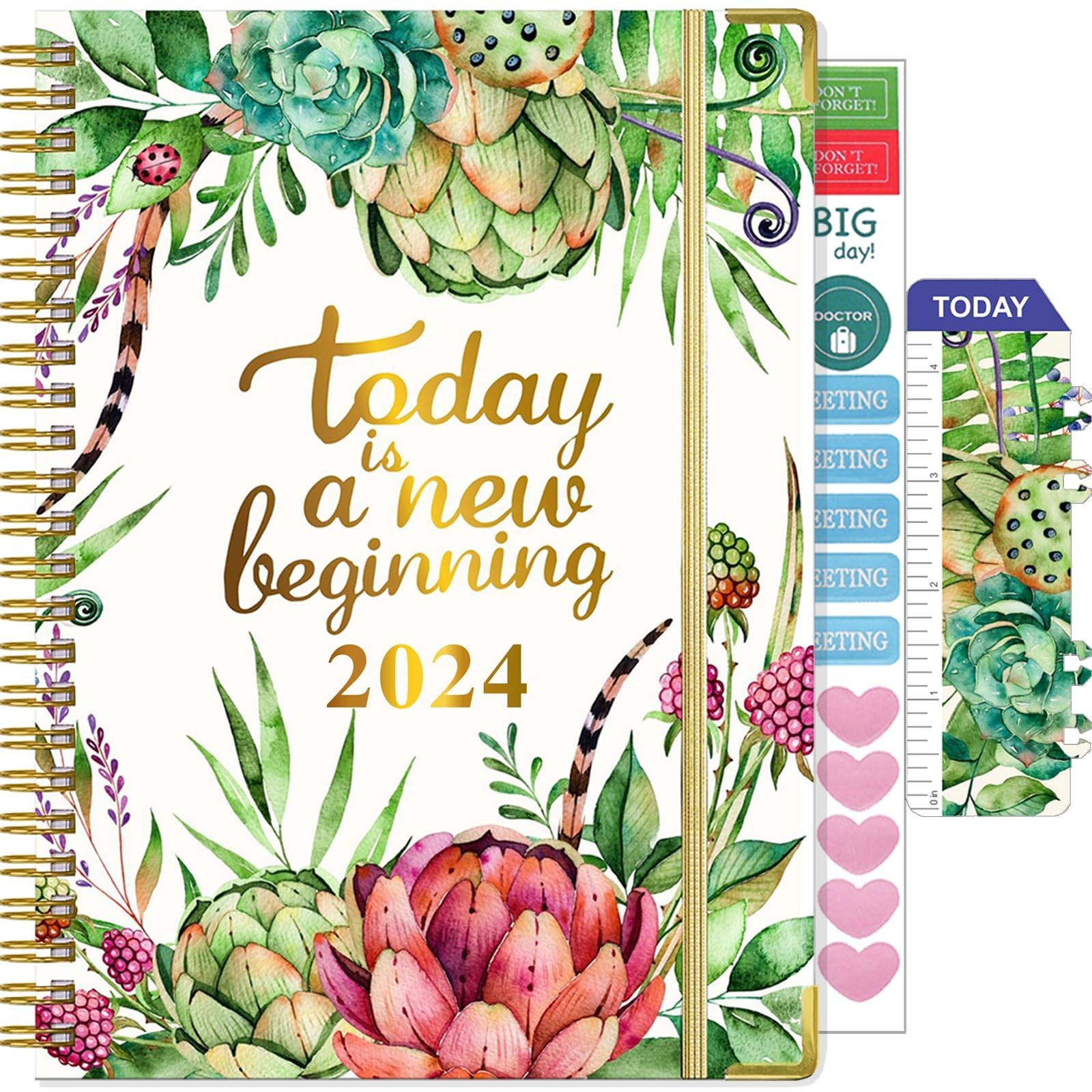 2024 Planner, Weekly and Monthly Planner from Jan 2024 - Dec 2024, 6.25" x 8.... gallery