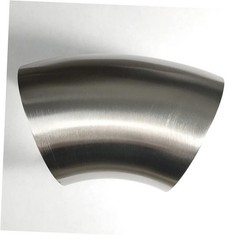 Stainless 45° Mandrel Bend Elbow – 1D Tight Radius – 16GA/.065″ Wall – No 2.5″