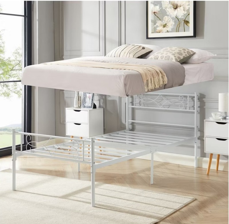 VECELO Modern Bed Frame Metal Platform Bed with Headboard & Footboard gallery