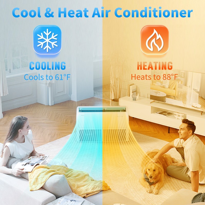 2 TON Ductless Mini Split Air Conditioner, Heat Pump CEILING FLOOR, 22200 BTU gallery
