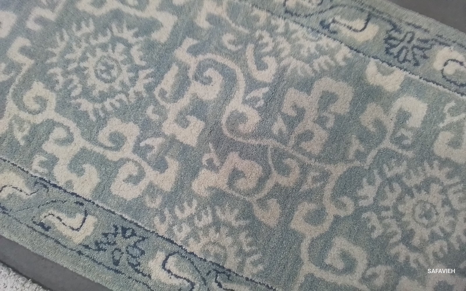 LT BLUE / IVORY 2'-3" x 9'-0" Back Stain Rug, Reduced Price 1172800981 AT860L-29 gallery
