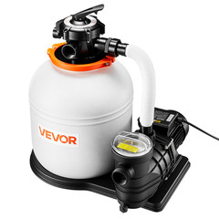 FlashPure Sand Filter Pump, 16″ for Above Ground Pool, 1 HP 4400 GPH, Efficient
