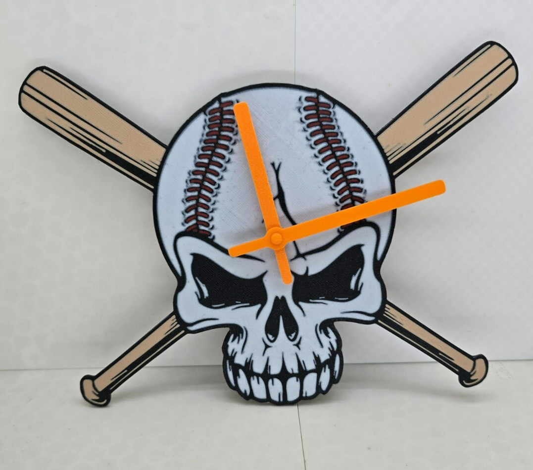 Skull Baseball Clock gallery