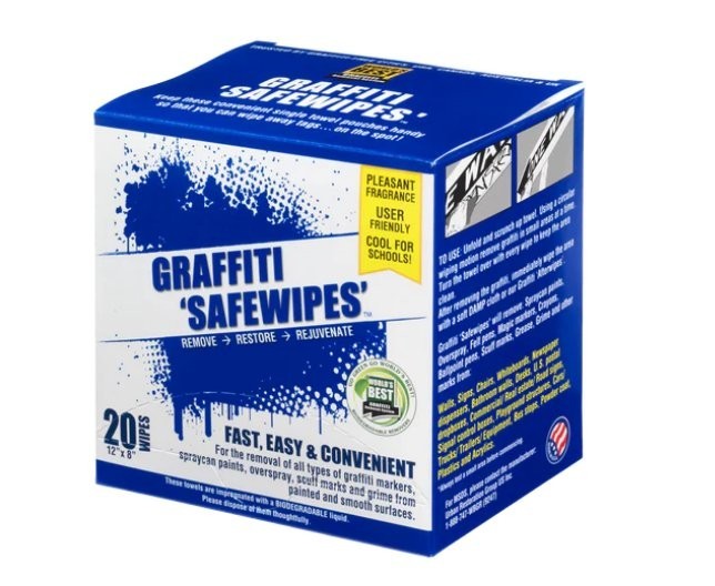 20 ct Pack- Safewipes Graffiti Remover Surface Cleaning Wipes gallery
