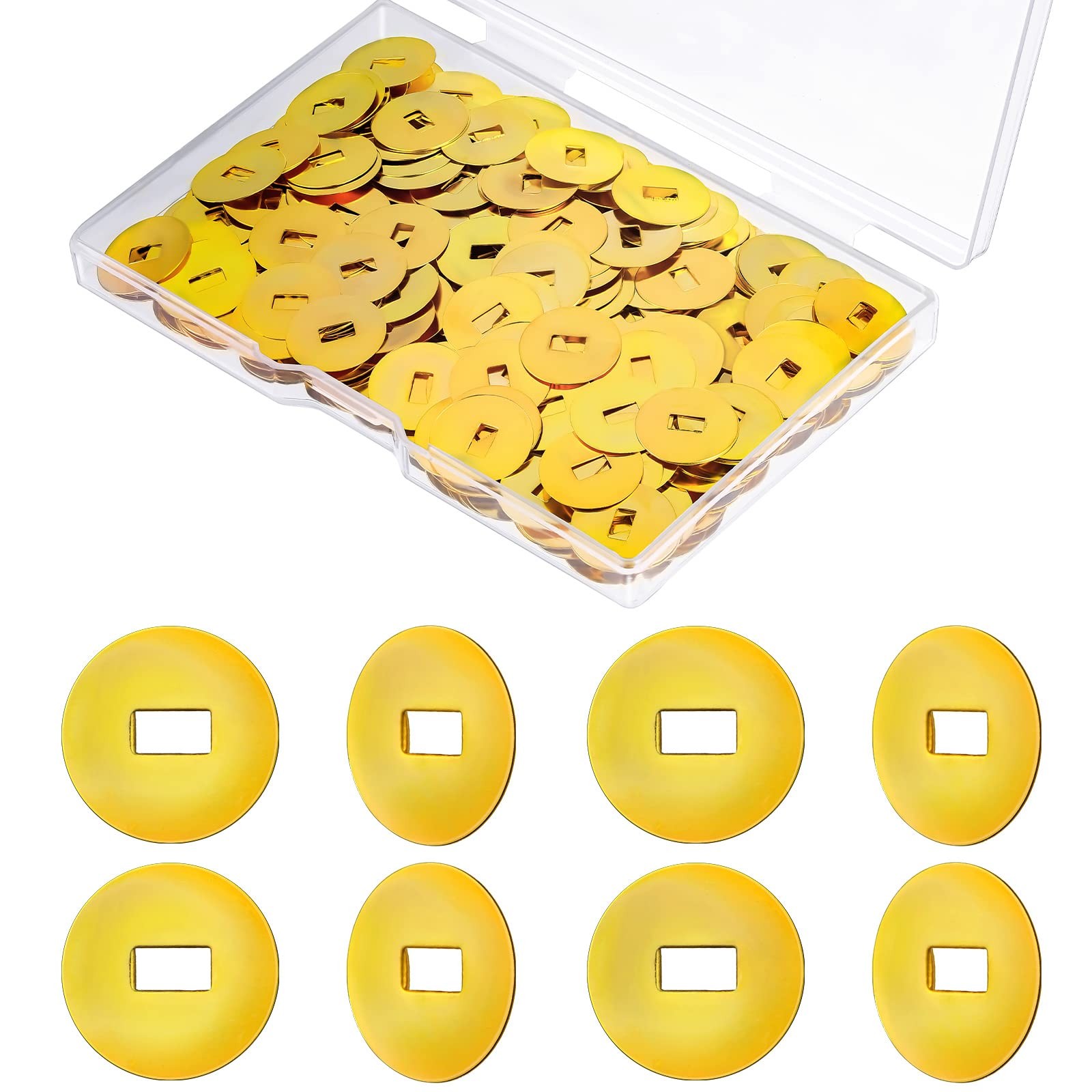 Demissle 500 Pcs Brass Washers Brads Paper Fastener 15 millimeters, Gold gallery