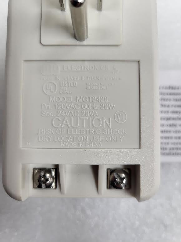 MG ELECTRONICS MGT2420 Transformer, 24VAC 20VA gallery