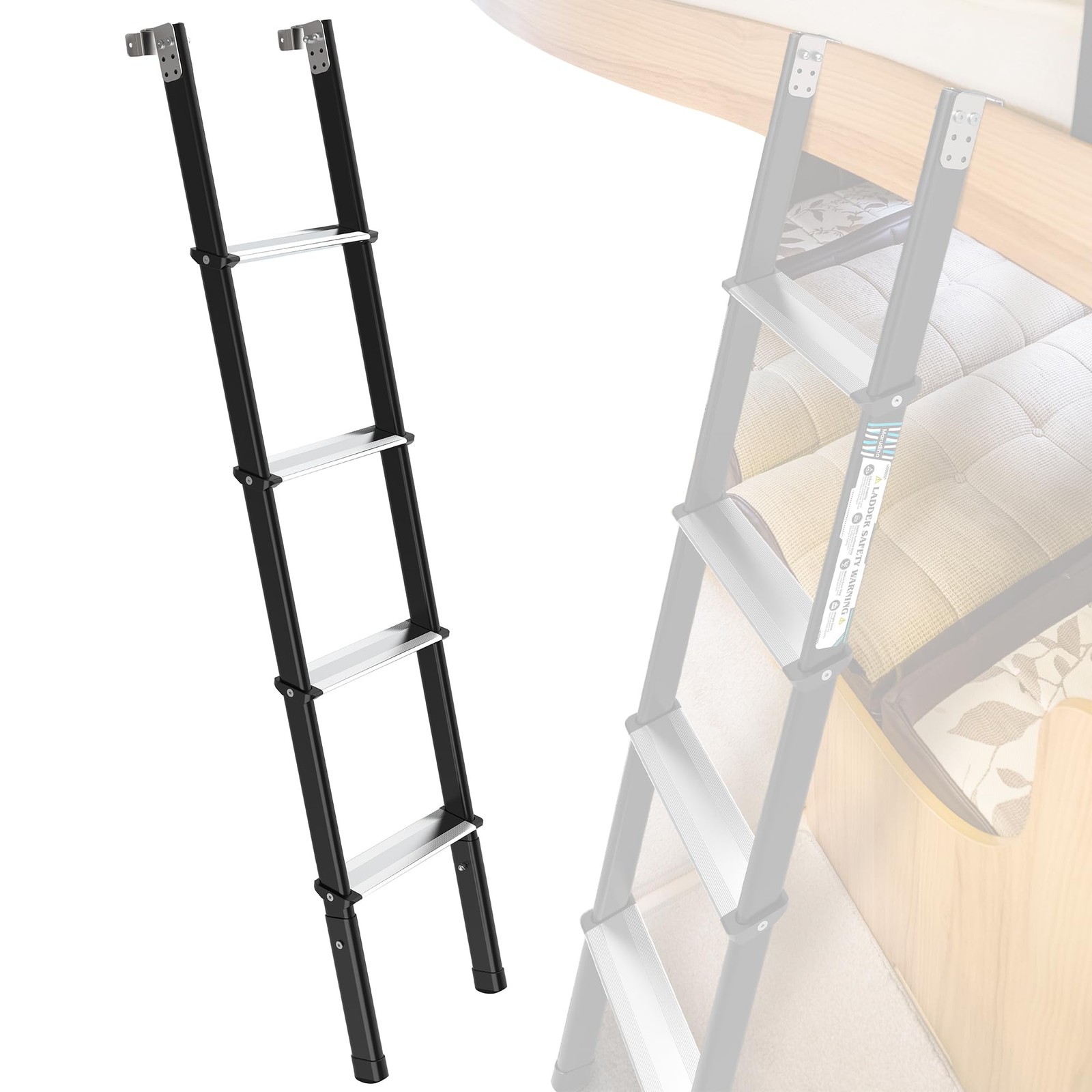 Marudina 660Lbs Heavy-Duty Step Ladder8-Level Adjustable Bunk Bed Ladder gallery