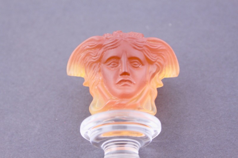 VERSACE ROSENTHAL AMBER CRYSTAL MEDUSA BOTTLE STOPPER - MINT gallery