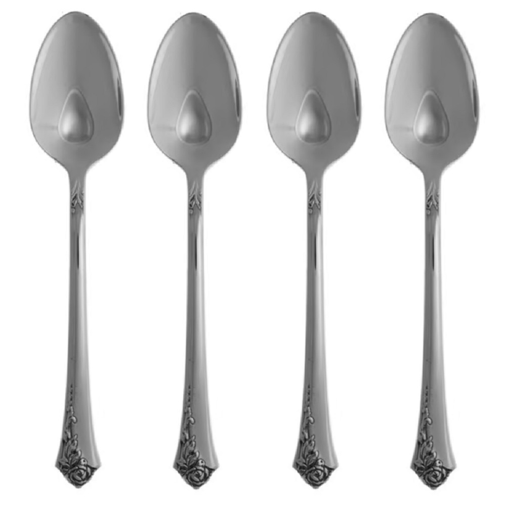 Oneida Damask Rose 18/8 Stainless Steel Teaspoon (Set of Four) gallery