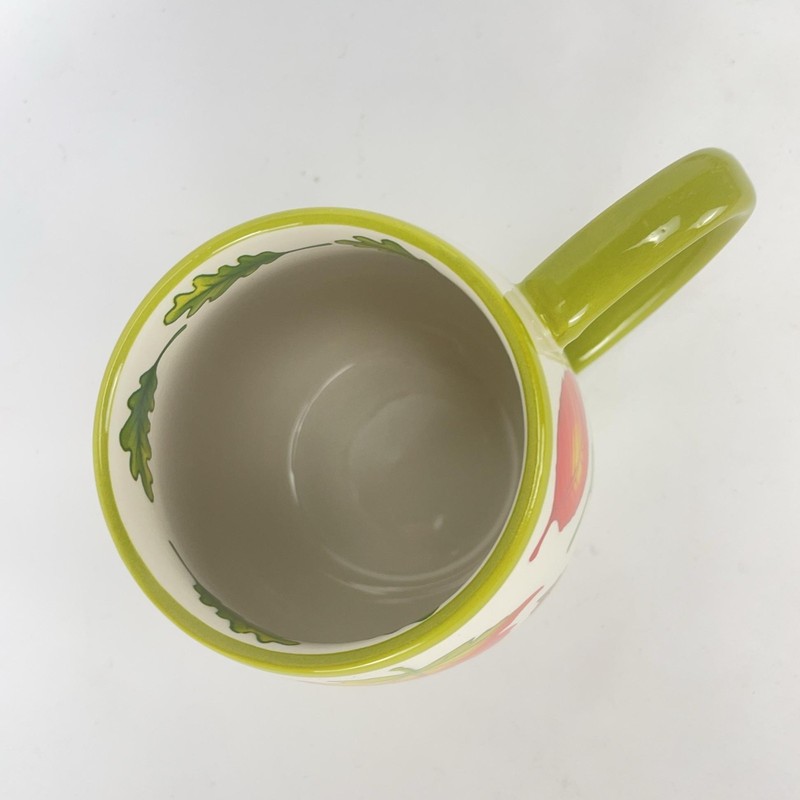 Temptations By Tara Fall Leaf Coffee Mug Set of 4 14 Oz Ceramic Green gallery