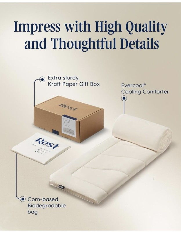 REST® Evercool® Cooling Comforter, Snow Ivory - Full/Queen 90"x90" Award Winner gallery