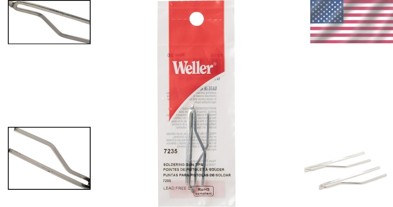 Weller 7235 Replacement Soldering Gun Tip 2-Count Pack for Weller gallery