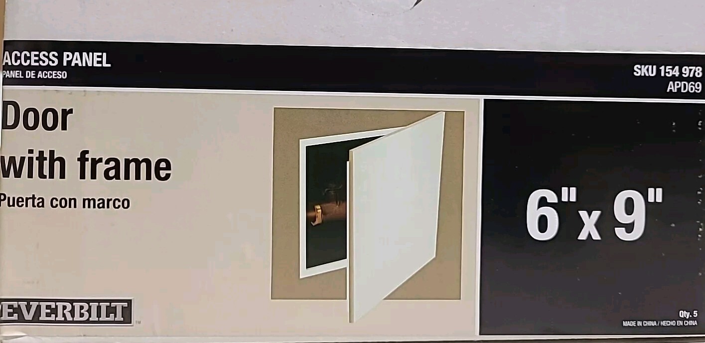 5-Pack EVERBILT 6" X 9" Access Panel Door Drywall Holes REMOVABLE DOOR & FRAME gallery