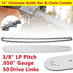 14 inch Replacement Chainsaw Guide Bar & Chain set 3/8″LP .050″ 50DL Drive Links
