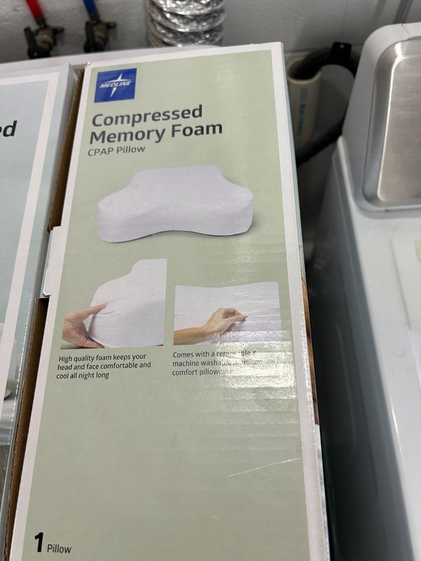 NEW 4-Pack Medline Compressed Memory Foam CPAP Side Sleeper Orthopeadic pillow gallery
