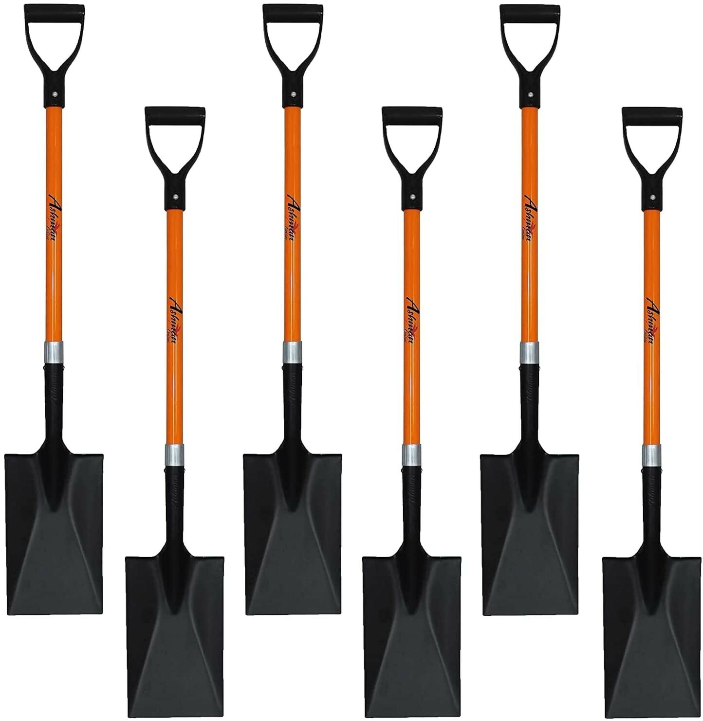 6Pack Ashman Spade Shovel 41 Inches Long D Handle Grip Premium Quality gallery