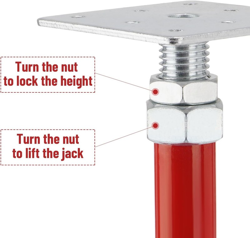 8 Pack House Jacks Adjustable 5''-8'' for Leveling Floor Jack Post Floor Jack gallery