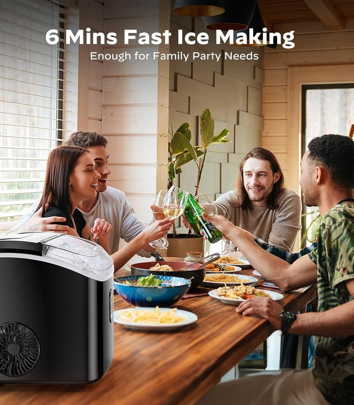 Luxury Nugget Ice Maker: Countertop Machine, 33lbs/day, Self-Cleaning & Quiet gallery