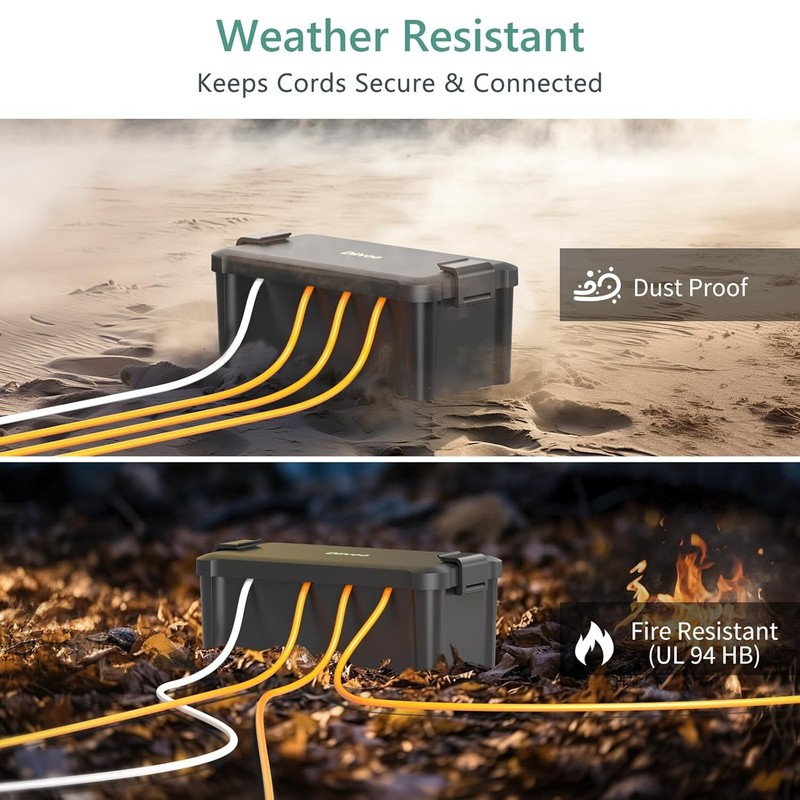 Waterproof Electrical Connection Box Outdoor Weatherproof Extension Cord Box gallery